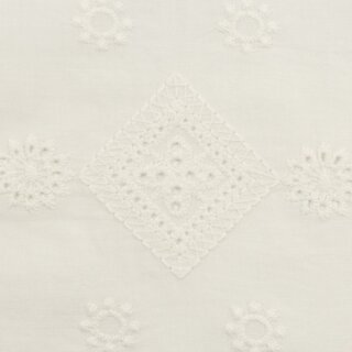 Baumwoll - Lochstickerei mit Bogenkante Linz, creme, 916010, 150g/m²