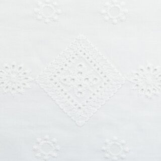 Baumwoll - Lochstickerei mit Bogenkante Linz, weiß, 916011, 150g/m²