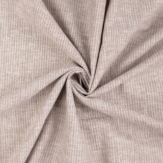 Leinen-Baumwoll Druck mit schmalen Streifen, braun, 2004355007, 176g/m²