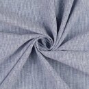 Leinen-Baumwoll Druck mit schmalen Streifen, blau,...