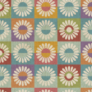 BW-Druck in Leinenoptik, Happy, 7004, bunte Sonnen,...