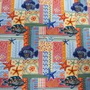 Popelin Maui, BW-Webware, Fische/Patch, 7007, 115g/m²