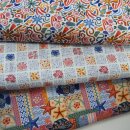 Popelin Maui, BW-Webware, Fische/Patch, 7007, 115g/m²