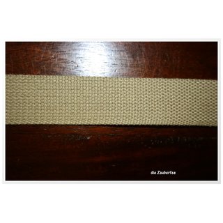 Baumwoll - Gurtband braun/taupe, 3 cm, 88