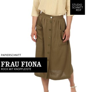 FRAU FIONA • Rock mit Knopfleiste, Gr. XS-XXL, Papierschnitt, Studio Schnittreif