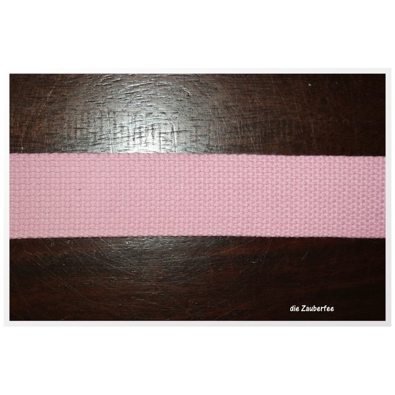 Baumwoll - Gurtband rosa, 3 cm, 18