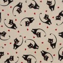 Taschen/Dekostoff in Leinenoptik mit Katzen, 166172,...
