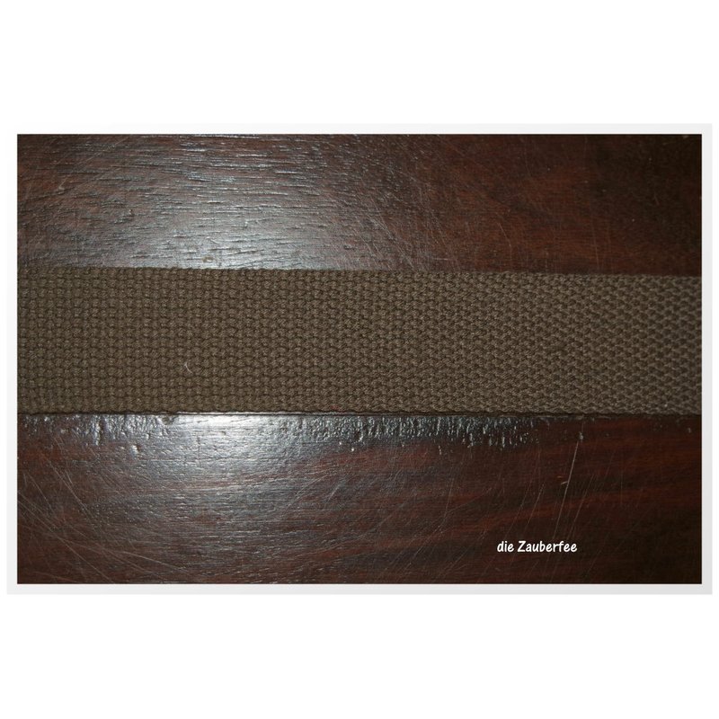 Baumwoll - Gurtband dunkelbraun, 4 cm, 73