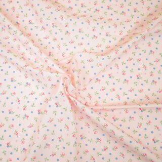 Emilie, 2025, bedruckte BW-Popeline mit kleinen Rosen, rosa, Hilco, A 1801/26, 135g/m²