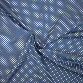 Emilie, 2025, bedruckte BW-Popeline mit Tupfen, blau, Hilco, A 1801/44, 135g/m²