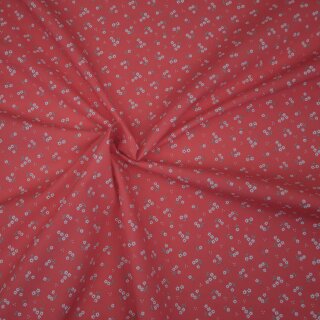 Emilie, 2025, bedruckte BW-Popeline mit kleinen Blümchen, rot, Hilco, A 1801/47, 135g/m²