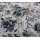Samt mit Blumenmuster, natur/anthrazit/braun, 300g/m²