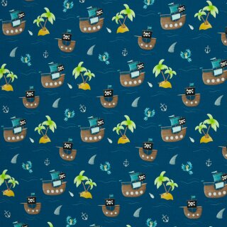 Ahoi by Mrs Mint design, Piraten Baumwolljersey, 809748, 200g/m²