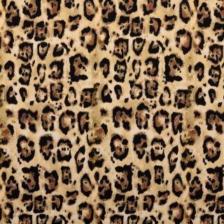Baumwolljersey mit Leo-Print, beige, Digitaldruck, 2121240004, 200g/m²