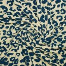 Heavy Sweat mit Leo-Print, Organic Cotton, natur/blau,...