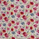 Double Gauze/Musselin mit Blumenmuster, 224011, 130g/m²