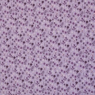 Winterbloom by Christiane Zielinski, Blümchen flieder, Baumwolljersey, 960641, 200g/m²