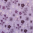 Winterbloom by Christiane Zielinski, Blümchen flieder, Baumwolljersey, 960641, 200g/m²