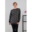 Modalsweat ungerauht mit kleinem Blumenmuster, 742299, 265g/m²