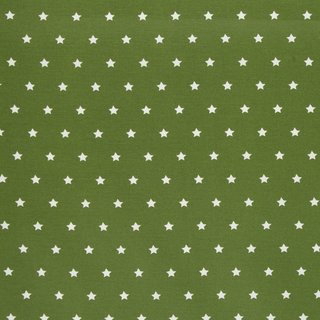 beschichtete Baumwolle khaki/oliv mit Sternen (1cm), Meluna, 011765, 220g/m²