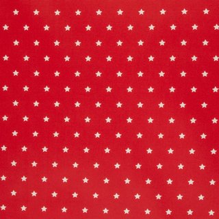beschichtete Baumwolle rot mit Sternen (1cm), Meluna, 011636, 220g/m²
