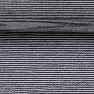 Streifenjersey dunkelblau/weiß 1mm, Bella, 599011, RESTSTÜCK 1m