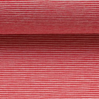 Streifenjersey rot/weiß 1mm, Bella, 636011, 220g/m²