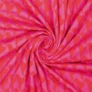 Jacquard aus recyclter Baumwolle/Polyester, rot/pink,...