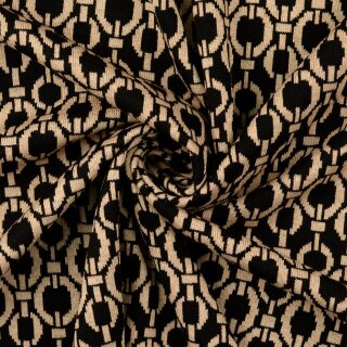 Strick Jaquard, Doubleface, schwarz, Viskose, 21119590801, 318g/m²