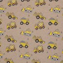 gerauhter Sweat mit Baufahrzeugen, 1173, beige, Nick,...