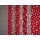 winterlicher Canvas Wiebke, Schneeflocken rot, 573637, 230g/m²
