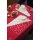 winterlicher Canvas Wiebke, Schneeflocken rot, 573637, 230g/m²