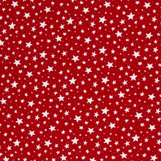 winterlicher Canvas Wiebke, Sterne rot, 571637, 230g/m²