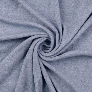 Frottee Jersey melange/uni jeansblau, 2119775028, 280g/m²