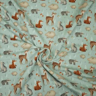 Happy Forest, leicht gerauhter Sweat, Waldtiere, Hilco, A4599/1