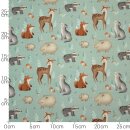 Happy Forest, leicht gerauhter Sweat, Waldtiere, Hilco, A4599/1