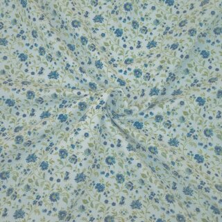 Emmi, Musselin mit Blumenmuster, blau, Hilco, A 1438/80