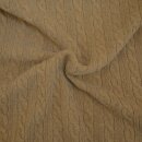 Zopf beige, Wollstoff mit Zopfmuster Hilco, C9078/25
