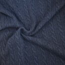 Zopf blau, Wollstoff mit Zopfmuster Hilco, C9078/84