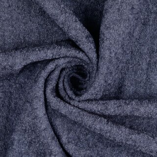 Woll Bouclé, jeansblau meliert, 2017975028, 423g/m²