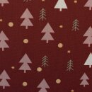 weihnachtliche BW-Webware bordeaux, Tannenbäume, Björn, 150937, 130g/m²