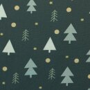 weihnachtliche BW-Webware petrol, Tannenbäume, Björn, 150749, 130g/m²