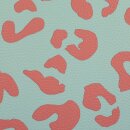 Happy Leo by Cherry Picking, Kunstleder, mint/koralle, 262425, 500g/m²