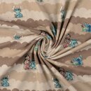 Lilo & Stitch, Jersey, Digitaldruck, beige/camel, Lizenzstoff, 2122850002, 200g/m²