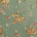 Alpenfleece mit Rehen, mint, Isla, 630265, 300g/m²