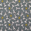 Snoopy, Jersey, Digitaldruck, grau, Lizenzstoff,...