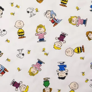 Snoopy, Jersey, Digitaldruck, weiß/bunt, Lizenzstoff, 2121340001, 200g/m²