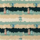 Lilo & Stitch, Jersey, Digitaldruck, blau/camel,...