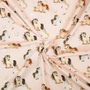 Horse love, Baumwolljersey mit Pferdchen, rosa, Hilco, A 3230/1