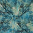 Grunge Art, leicht gerauhter Sweat, türkis/petrol, Hilco, M 8581/3
